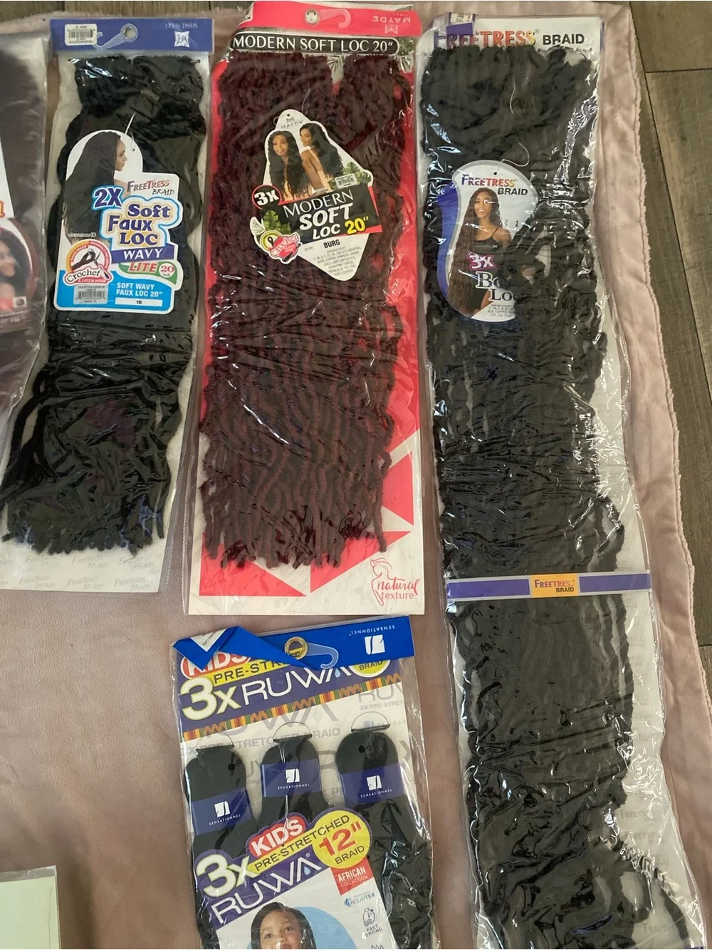 Pre-Stretched Synthetic Crochet Braiding Hair - Black -